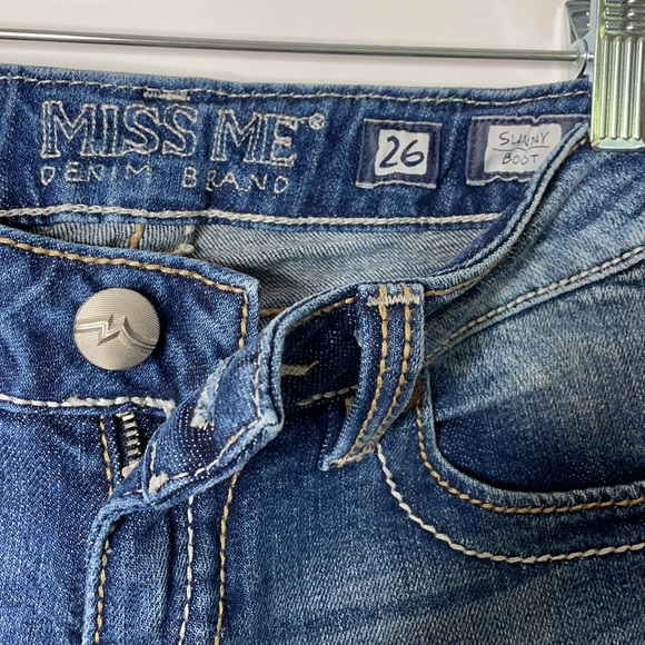 Miss Me Denim Size 26 Women's Sunny Boot Cut Santa Barbara - Picture 7 of 15